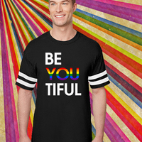 BeYOUtiful Rainbow Unisex White Tank Top - Thumbnail 2