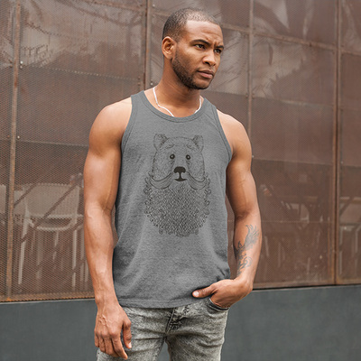 Bear beard athletic tank top - Thumbnail 3