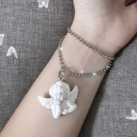 Free Shipping-VINTAGE CUPID ANGEL NECKLACE - Thumbnail 4