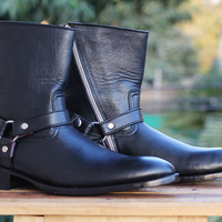 Men's Handmade Black Chelsea Boots, Ankle Chelsea Stylish Designer Boots for Men - Thumbnail 4