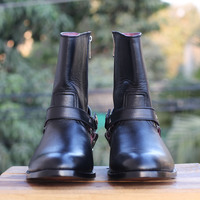 Men's Handmade Black Chelsea Boots, Ankle Chelsea Stylish Designer Boots for Men - Thumbnail 2