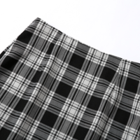 Free Shipping-BLACK AND WHITE PLAID SKIRT - Thumbnail 3