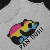 Pan Duh! Unisex Athletic Grey Tank Top - Thumbnail 3
