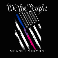 We the People B&W BI Flag Unisex Hoodie - Thumbnail 2