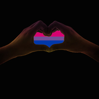 Love Hands Silhouette Unisex V-neck T-shirt - Thumbnail 1