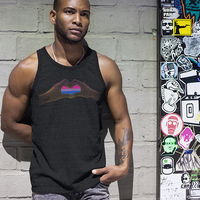 Love Hands Silhouette Unisex V-neck T-shirt - Thumbnail 2