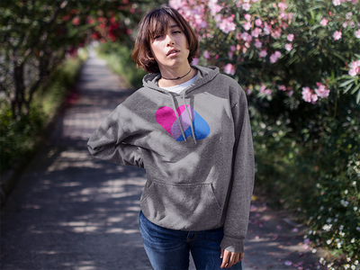 BI Intertwined Hearts Unisex Hoodie