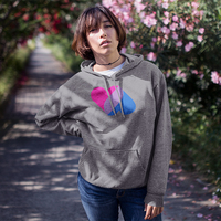 BI Intertwined Hearts Athletic Grey Unisex T-shirt - Thumbnail 4