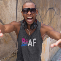 BiAF Dark Heather Grey Unisex Tank Top - Thumbnail 1