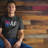BiAF Dark Heather Grey Unisex T-shirt - Thumbnail 2
