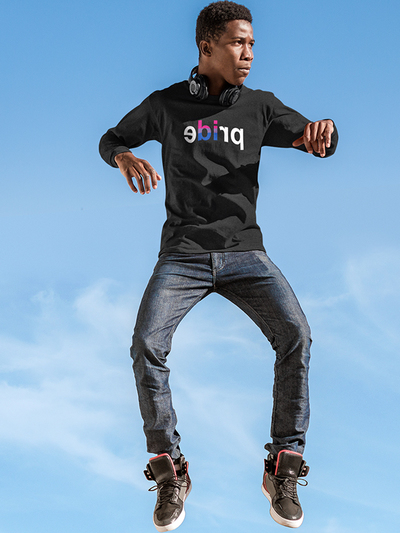 BI in Pride Black Unisex Long Sleeve T-shirt