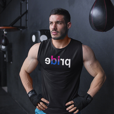 Bi in pride unisex muscle style tank top