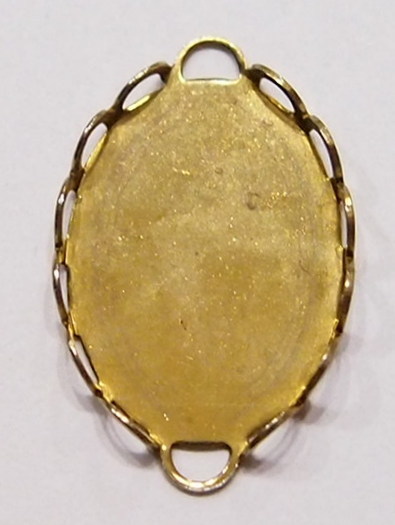 6 of 18x13 mm Vintage Brass Plated Opened Loop Design Pendant Setting