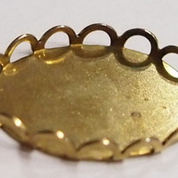 6 of 18x13 mm Vintage Brass Plated Opened Loop Design Pendant Setting - Thumbnail 3