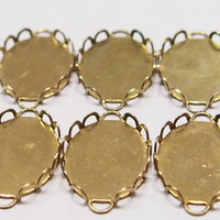 6 of 18x13 mm Vintage Brass Plated Opened Loop Design Pendant Setting - Thumbnail 4