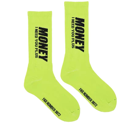 Free shipping-"i need you plus money" socks - Thumbnail 3