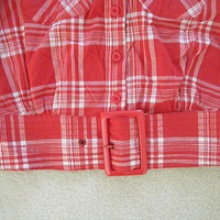 (New with tags) Red/White Plaid Shirt - Thumbnail 1