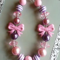 Chunky Necklaces-Pink/lavender