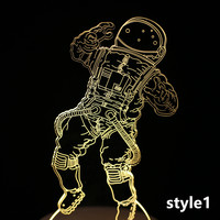 Astronaut Night Light Creative Spaceman 3D Table Lamp - Thumbnail 2