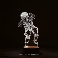 Astronaut Night Light Creative Spaceman 3D Table Lamp - Thumbnail 4