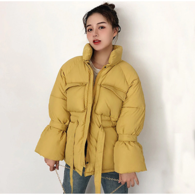 Stand collar women's parka winter coat