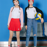 High Waist Strawberry Pleated Skirts - Thumbnail 3