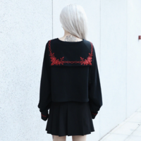 Harajuku Loose Gothic Hoodie - Thumbnail 1