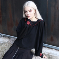 Harajuku Loose Gothic Hoodie - Thumbnail 2