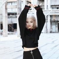 Harajuku Loose Gothic Hoodie - Thumbnail 3