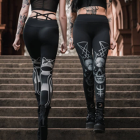 Black Skull Leggings - Thumbnail 1