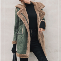 Casual Woolen Fashion Winter Coat - Thumbnail 2