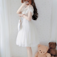 Gorgeous White Kawaii Off Shoulder Summer Dress - Thumbnail 2