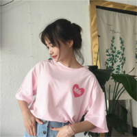 Kawaii Pink Summer Japanese Milk Print T-shirt - Thumbnail 2
