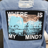 Retro Harajuku Ripped Denim Jacket - Thumbnail 4