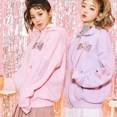 Harajuku new bunny cardigan zipper hooded jacket - Thumbnail 3