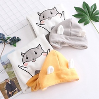 New cute hamster paw embroidered hoodie - Thumbnail 2