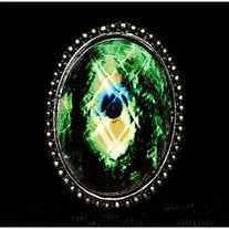 Antique Peacock Feather Bronze Ring 