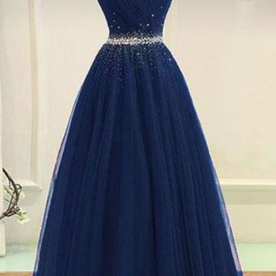 Charming off the shoulder a-line tulle prom dress with beading - Thumbnail 4