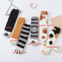 Adorable Cat Claw Fleece Socks  - Thumbnail 1
