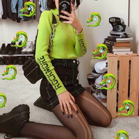ROCK MORE Turtleneck Neon Top - Thumbnail 2