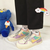 Macaroon Pastel Color Block Sneakers Shoes - Thumbnail 1