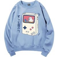 Harajuku game machine round neck sweater - Thumbnail 1