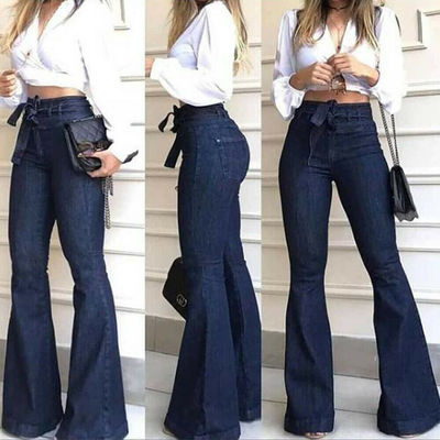 Dark Denim Bell Bottoms-TDE