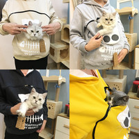 Harajuku Walking the cat artifact band cat pet clothes hoodies - Thumbnail 4