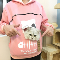 Harajuku Walking the cat artifact band cat pet clothes hoodies - Thumbnail 3