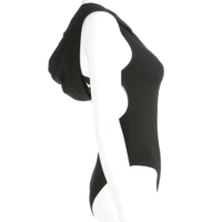 Sexy Hooded Black Bodysuit - Thumbnail 3