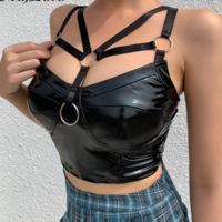 Black Gothic Vintage Crop Top - Thumbnail 3
