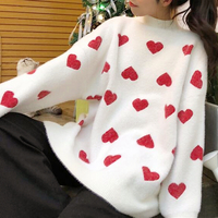 Red Heart Jumper Sweater - Thumbnail 4