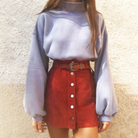 Free Shipping-GRUNGIE BUTTON SKIRT - Thumbnail 2