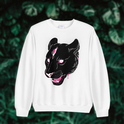 Flash Panther II - White Sweatshirt